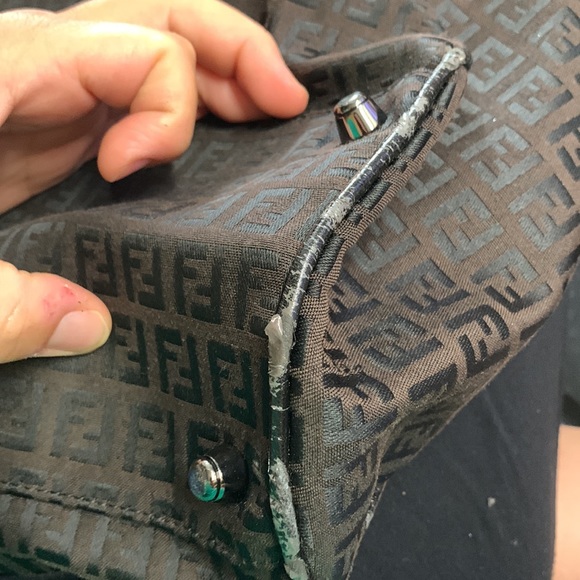 Fendi Shoulder Bag Brown Canvas TRAVEL BAG DIAPER BAG - Picture 12 of 14